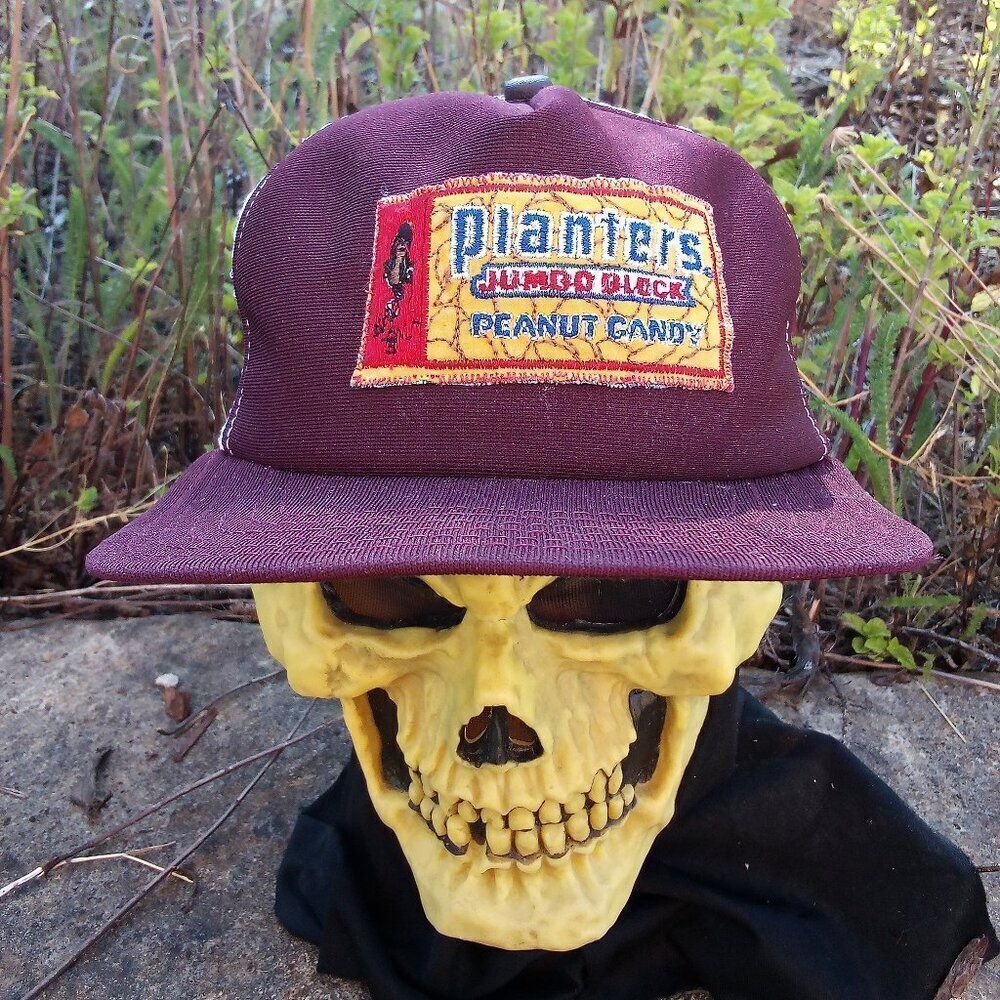 Vintage Planter's Jumbo Block Peanut Candy Patch Snap Trucker Hat